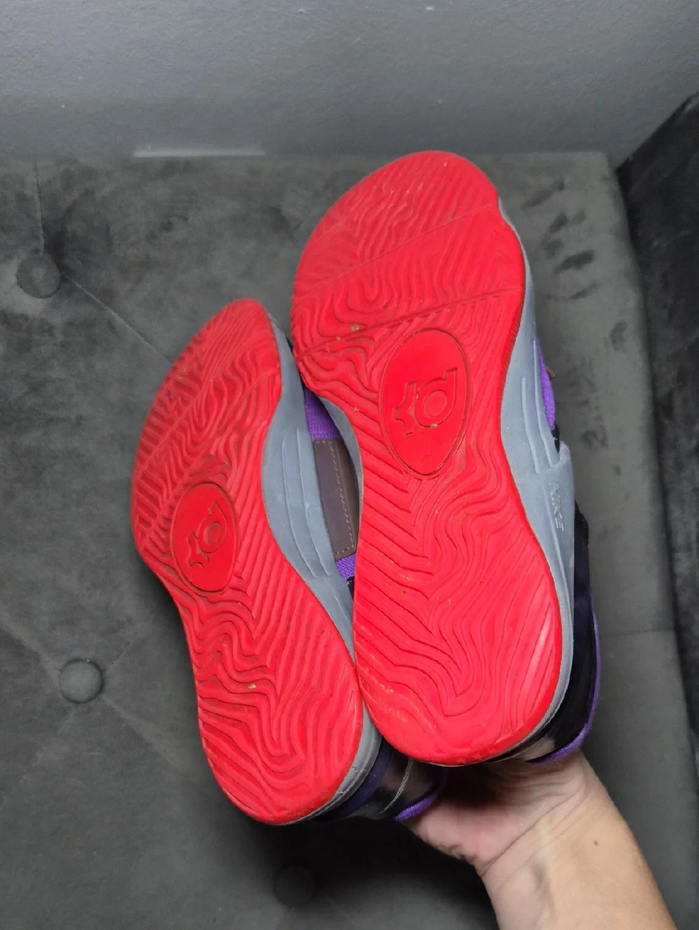 Nike KD Purple Basketball Sneakers with Mint Swoosh 3Y